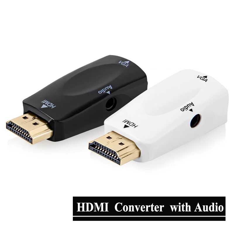 HDMI к VGA конвертер с аудио кабелем папа женскому для ПК ноутбука планшета