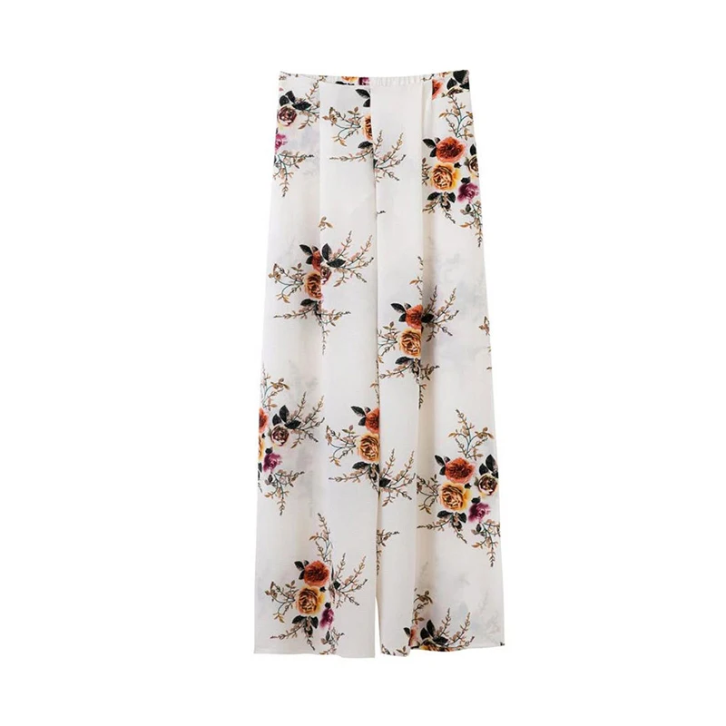 

TONGMAO2017 New Women's Summer Trousers Fashion Prints Open fork Loose Wide legs casual pants Beach pants