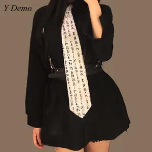 Галстук в китайском стиле с принтом в стиле ретро