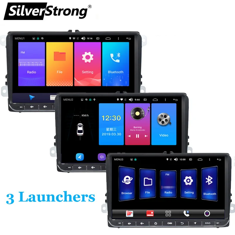 SilverStrong ips 9 дюймов Android9.0 4G Мобильный DVR GPS Радио Навигация для Golf6/Golf5/поло/PASSAT CC/Touran Tiguan DSP система контроля давления в шинах RDS