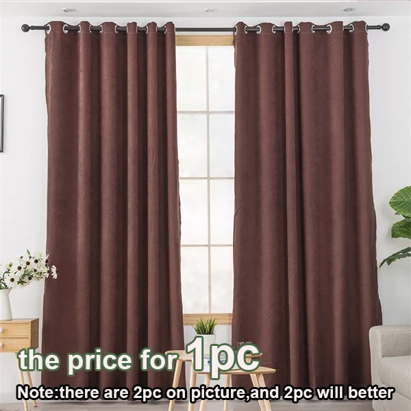 Coffee Cloth NORNE, мягкая однотонная термоизолированная оконная комната, затемняющие занавески, драпированная панель-жалюзи для девичьей спальни, гостиной, занавеска - Цвет: Coffee Cloth
