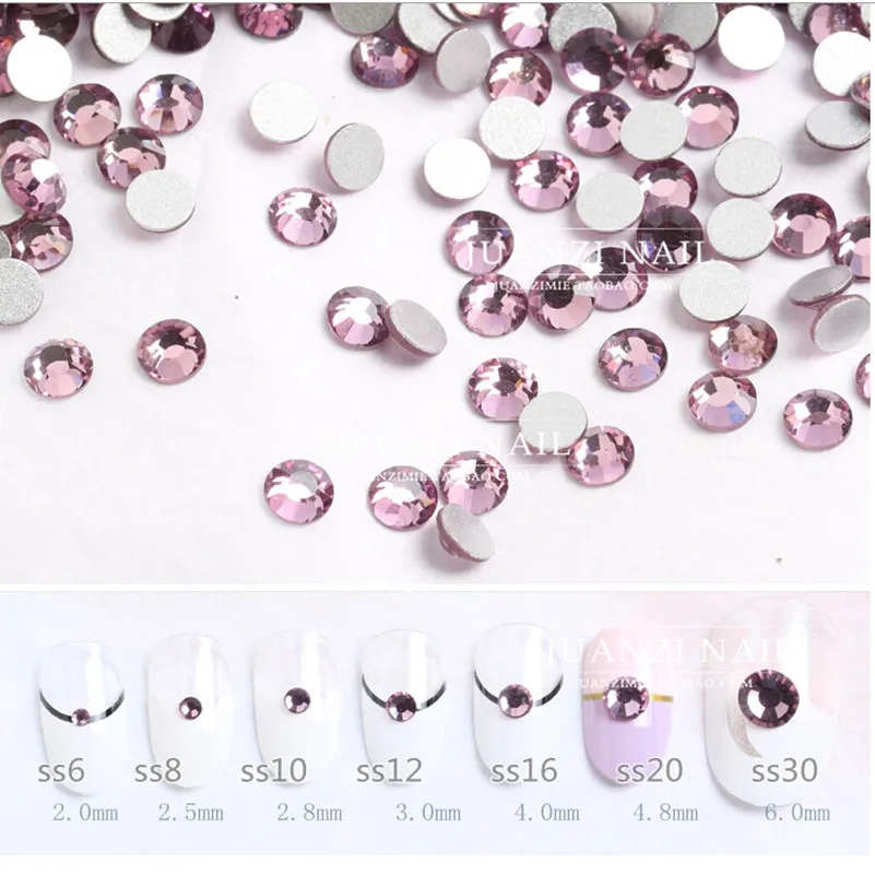CCBLING кристалл светильник лый аметист искусственный ноготь стразы с плоским
