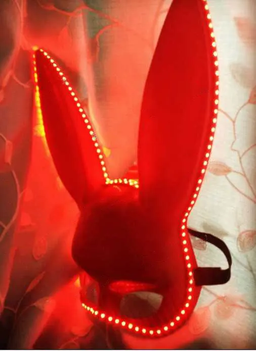 Обувь для ночного клуба Sexy Bunny неоновые маски светодиодный мигает половина уход