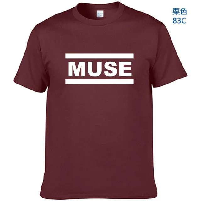 Wine Red-W Muse футболки мужские muse футболки летние с коротким рукавом хлопковые футболки топы рок группа футболки - Цвет: Wine Red-W
