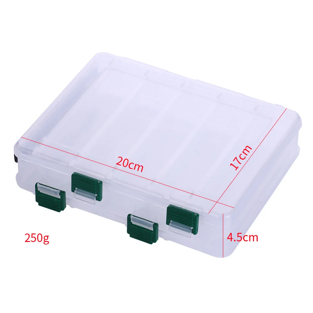 Large Fishing Lure Box Double Sided Tackle Box Multifunctional Fishing Box Accessories Box Minnows Bait Fishing Tackle Container - Цвет: Large