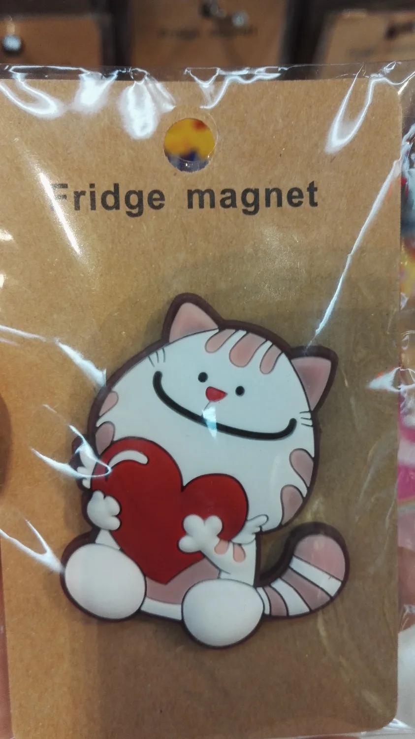 

1x Refrigerator Fridge Sticker Magnet Decoration with Quality PVC Eco-friendly Cat Heart