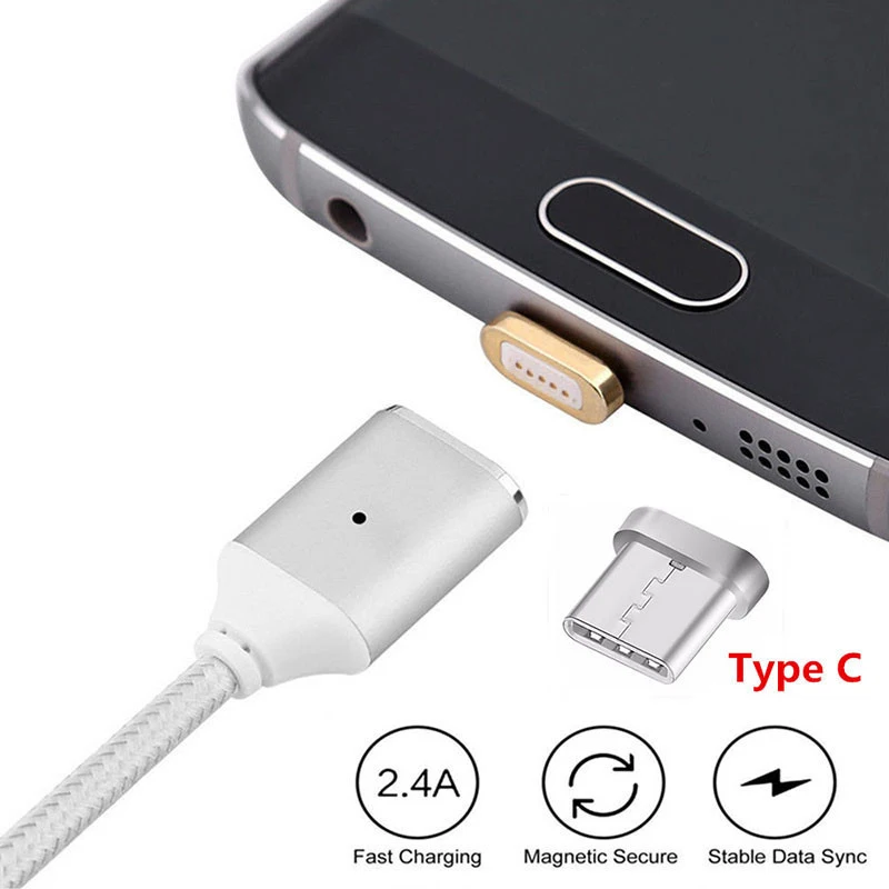Магнитный кабель USB Type C для Xiaomi Redmi Note 7 Mi 9 быстрой зарядки и синхронизации данных