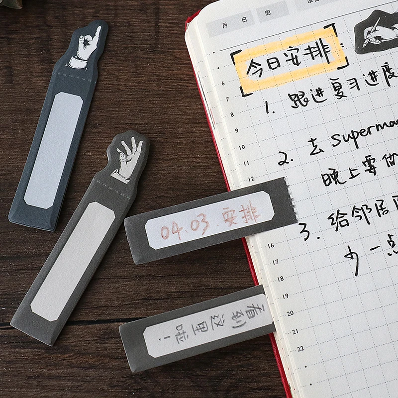 

36 шт./лот самоклеющиеся маркеры для пальцев блокнот-стикер Гостевая книга офисные школьные принадлежности FM358