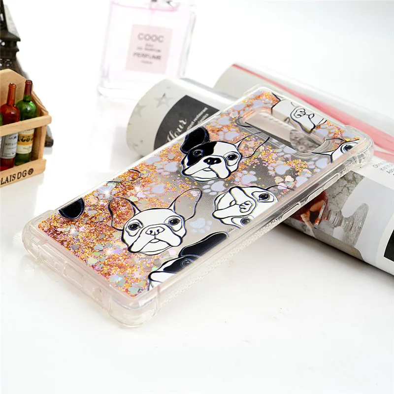 Turata 3D Bling Liquid Quicksand Glitter Soft TPU Slicone Case For Samsung Galaxy Note 8 S8 LG V30 Cover Capa Coque Funda |
