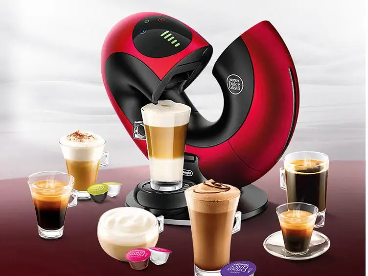 

Капсульная кофемашина Nestle Nescafe Dolce Gusto EDG736, бытовой аппарат для приготовления кофе эспрессо, молочной пены, с умным прикосновением, Eclipse red, 6 ч...