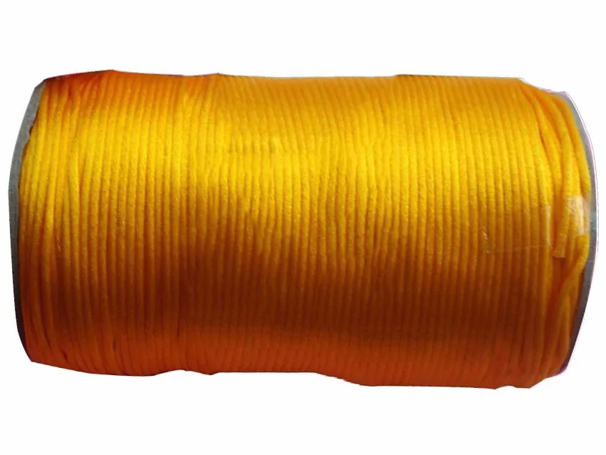 523 Golden Yellow 3 мм сатиновый нейлоновый шнур+ 120 м/рулон/лот-DIY Ювелирная нить веревка макраме браслет Изготовление Бисероплетение струны аксессуары - Цвет: 523 Golden Yellow