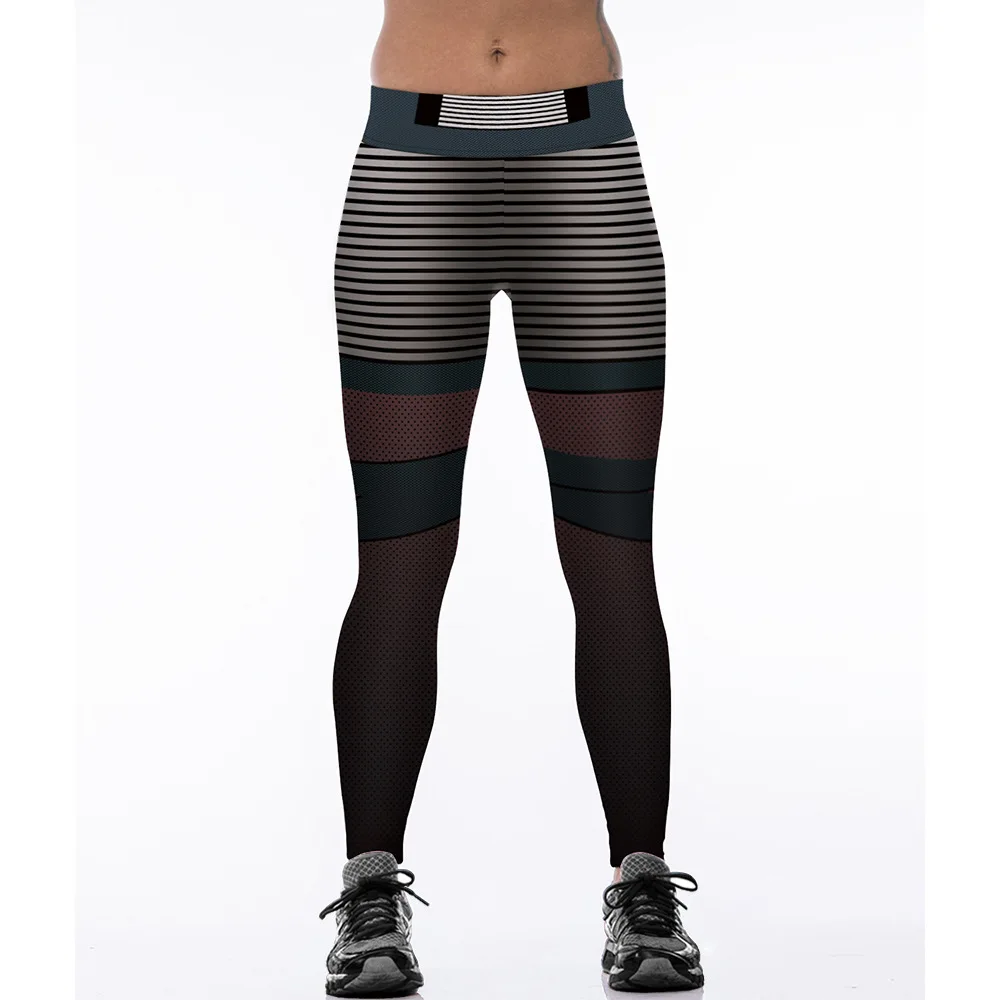 Леггинсы для фитнеса в полоску с 3D Цифровым принтом|fitness legging|digital printleggings leggings |