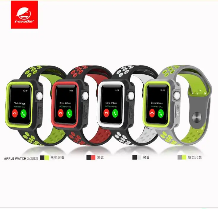 Спортивный силиконовый ремешок для часов Apple watch series 2 и 3 38/42 мм | Наручные часы