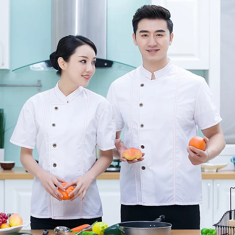 Куртка шеф повара с короткими рукавами униформа для ресторана отеля кухни