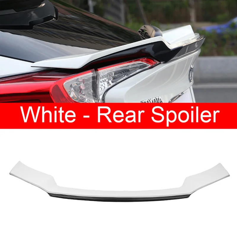White-rear spoiler Для Toyota CHR C-HR IZOA, верхний спойлер, высокое качество, АБС пластик, Неокрашенный задний спойлер, багажник, губы, крыло, Стайлинг автомобиля - Цвет: White-rear spoiler