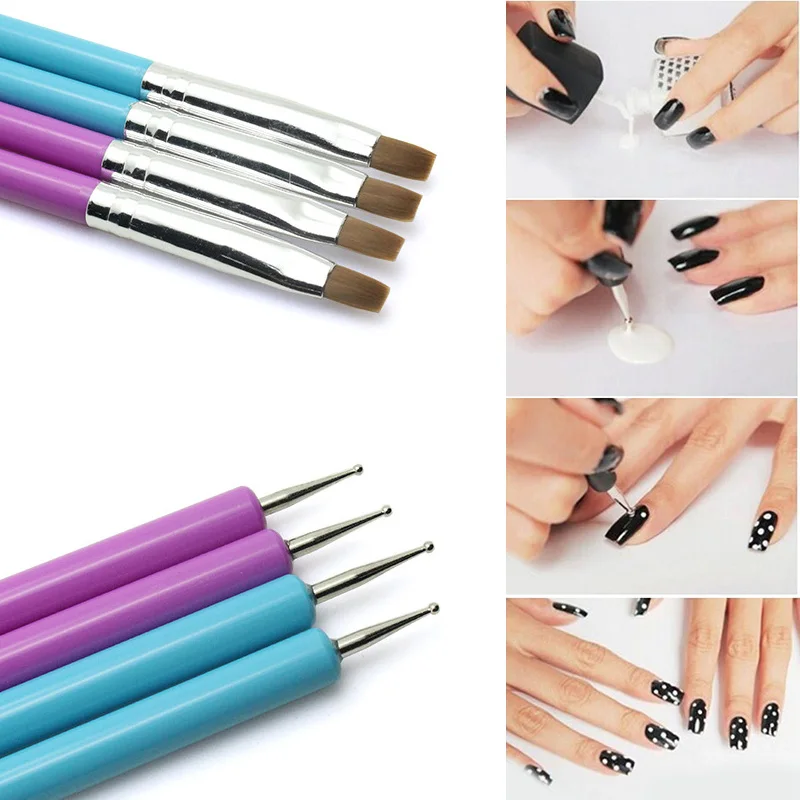 1 шт. инструменты для точечного маникюра плоская нейлоновая кисть нейл арта набор