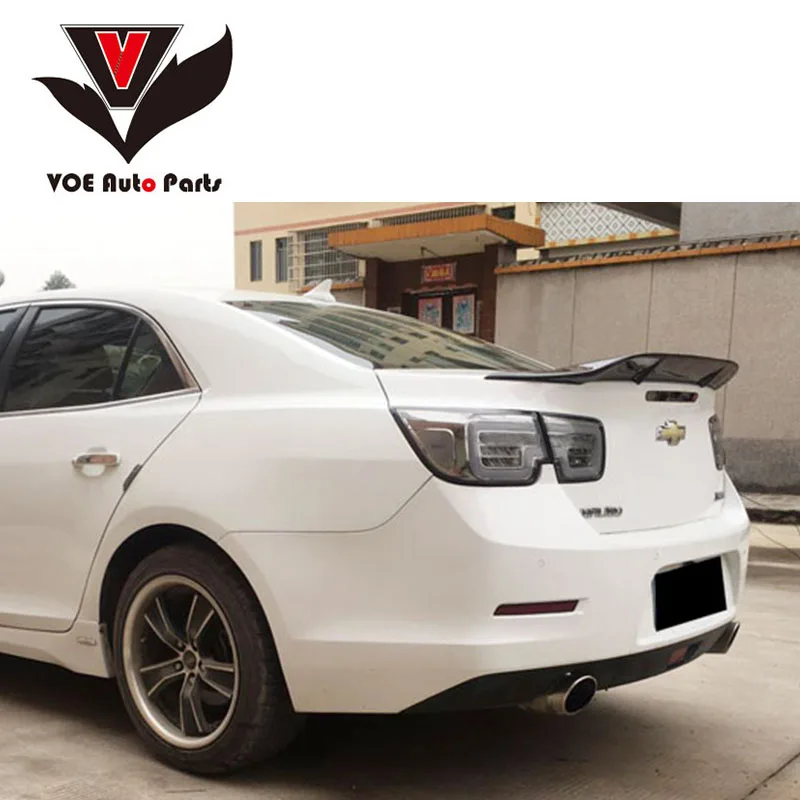 Malibu R style углеродное волокно/FRP спойлер на задний багажник крыло для Chevrolet 2012
