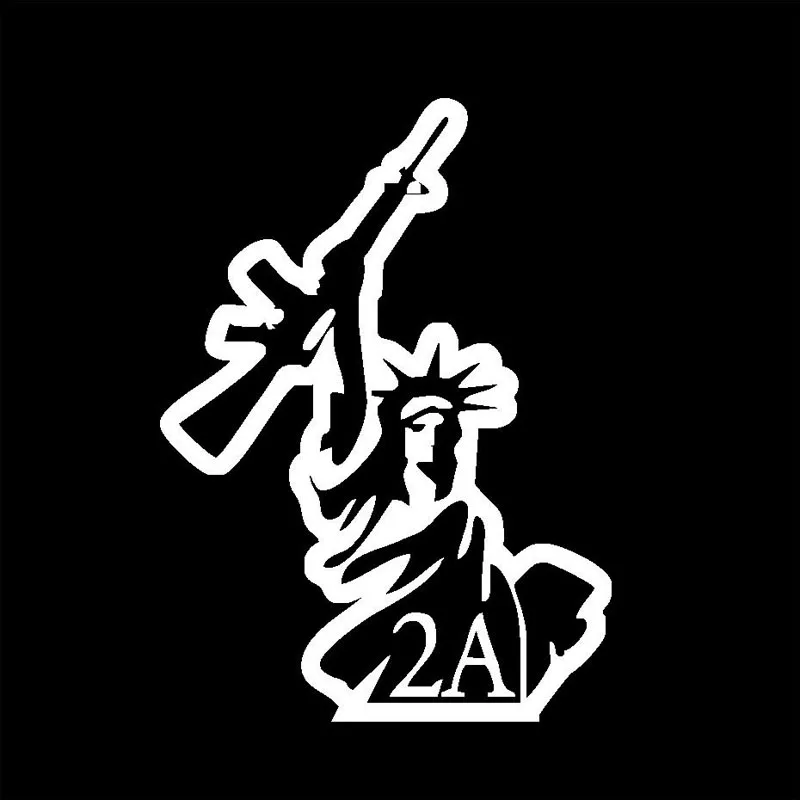 

10.9X15CM LIBERTY Hold Gun Originality Vinyl Decal Black/Silver Car Stickers S8-0030
