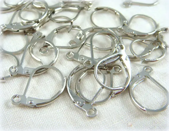 200 антикварные серебряные серьги с родиевым покрытием и застежкой липучкой 10x16 мм