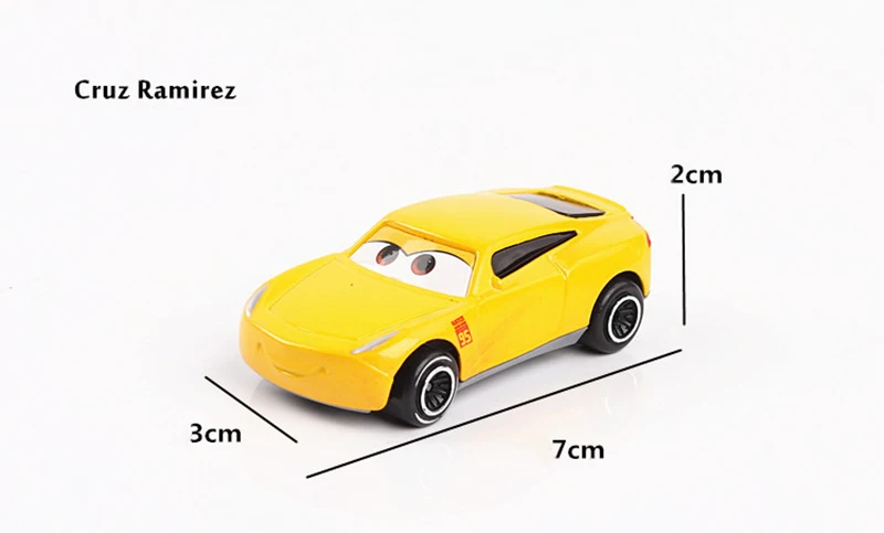 7 шт./компл. disney "тачки 3 Lightning McQueen Джексон Storm Крус Mater Мак дядя грузовик 1:55 литья под давлением металлический автомобиль модель игрушка для мальчиков