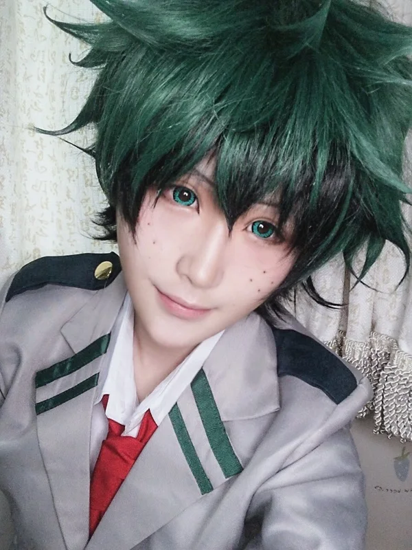 

(Alice-Wig 003) Anime My Hero Academia Midoriya Izuku Green Black Wig