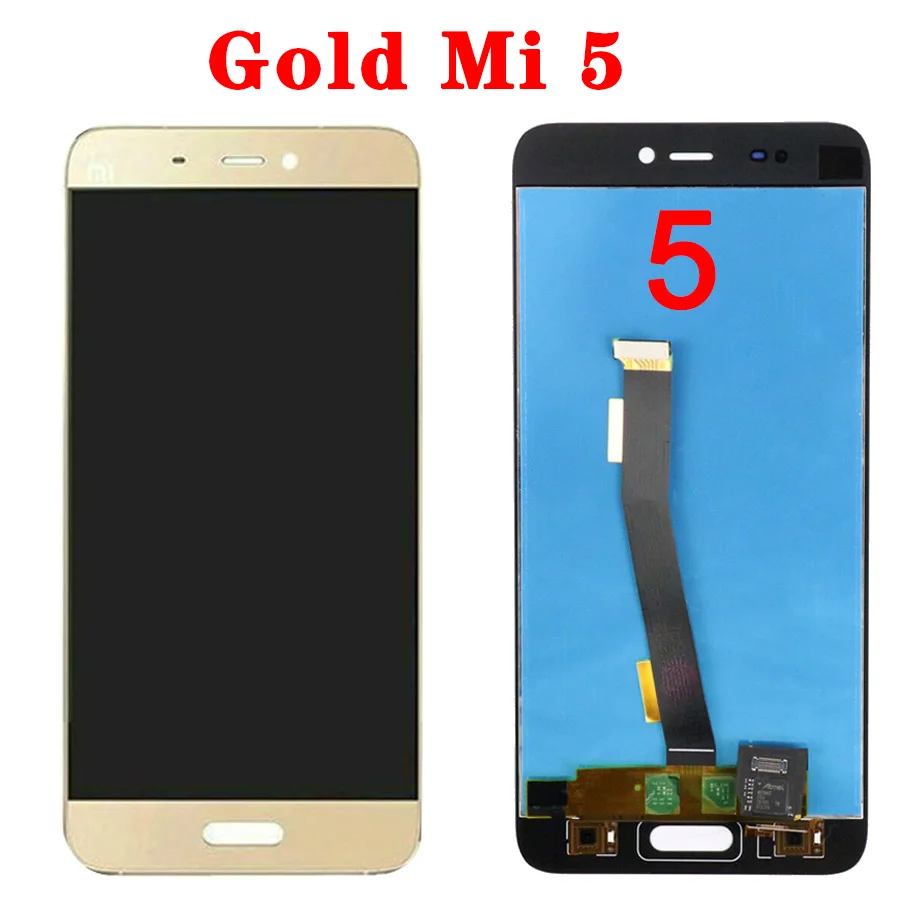 Mi 5 Gold Для Xiaomi mi 5 mi 5S ЖК-дисплей кодирующий преобразователь сенсорного экрана в сборе Замена для Xiaomi mi 5 mi 5S ЖК-дисплей - Цвет: Mi 5 Gold