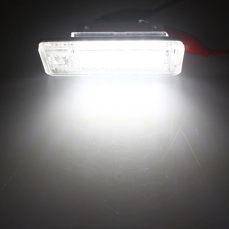 2 PCS Led License Number Plate Light For Audi A3 8P A4 B6 B7 A5 A6 4F Q7 Tail Stop Warning Lamp Car Accessories