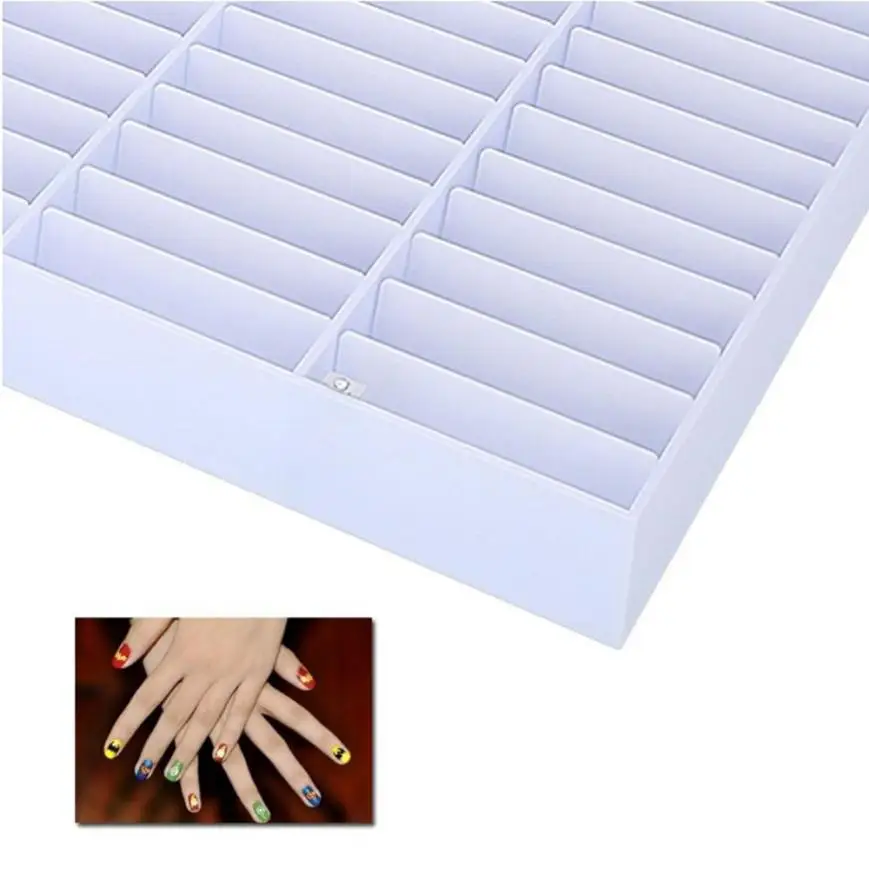 44 slots Nail showing shelf Art Training Practical Tips Display Holder Organizer Storage Box 5U0801 |