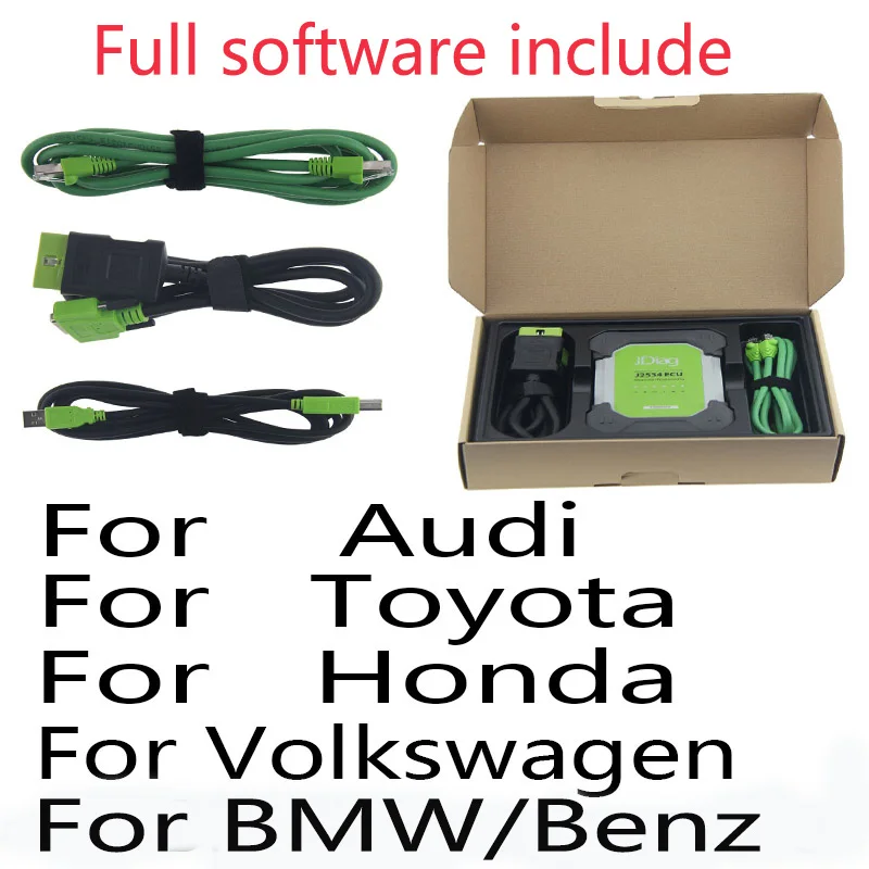 JDiag Elite II Pro J2534 для BMW/ForBenz/ForAudi/ ForToyota/для H onda Диагностика и Программирование ЭБУ с