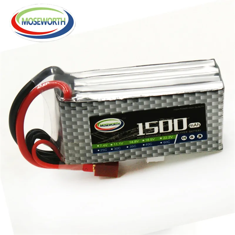 Аккумулятор LiPo 4S RC 14 8 в 1500 мАч 25C для радиоуправляемого вертолета автомобиля