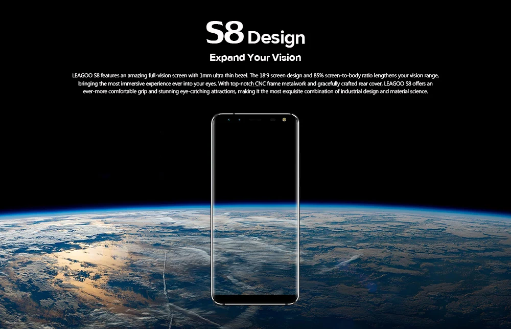 LEAGOO S8 5,72 дюймов 18:9 дисплей Android 7,0 MTK6750T восьмиядерный смартфон 3 ГБ ОЗУ 32 Гб 13 МП 4 камеры отпечаток пальца 4G телефон