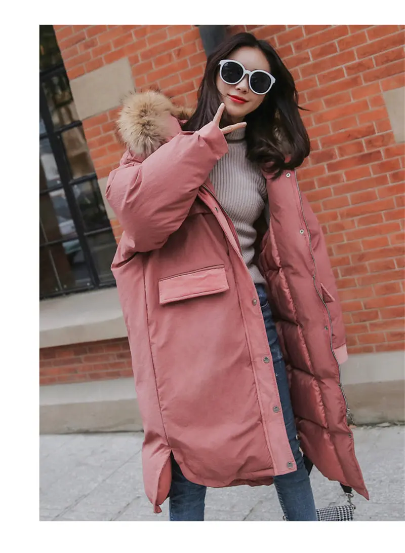 Manteau femme, Женское пальто с меховым капюшоном,, осенне-зимние пальто и куртки, женская теплая длинная куртка, парка с хлопковой подкладкой, Mujer A967
