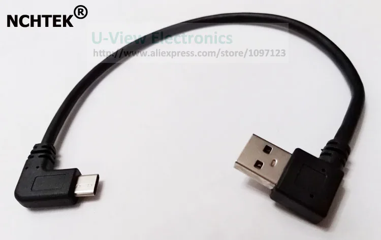 NCHTEK 90 градусов Угловой USB 3 1 Type C к прямоугольному USB3.0 Мужской кабель для передачи