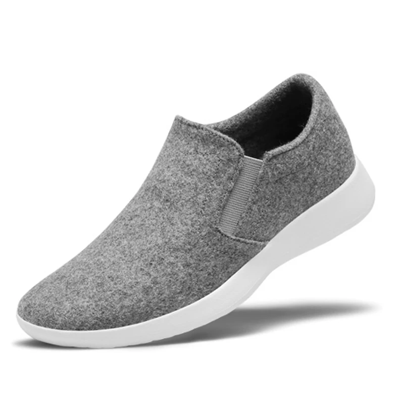 Gray Wool Shoes Бумага премиум-класса Натуральная шерсть лёгкие дышащие туфли Sneakers-PP1502 - Цвет: Gray Wool Shoes