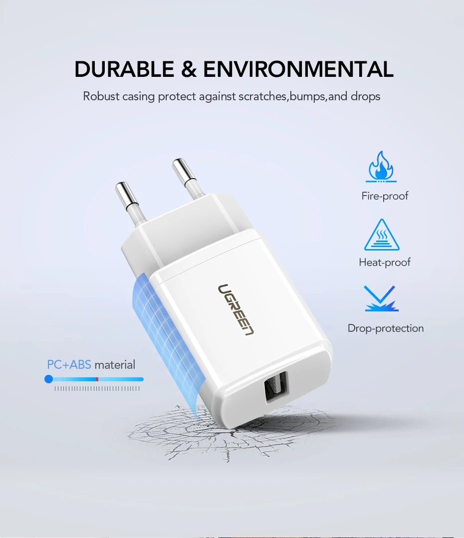 Ugreen 5V2. 1A USB зарядное устройство MFi, кабель USB для iPhone Xs Max XR зарядное устройство для мобильного телефона для iPhone X 8 7 настенное зарядное устройство для ipad