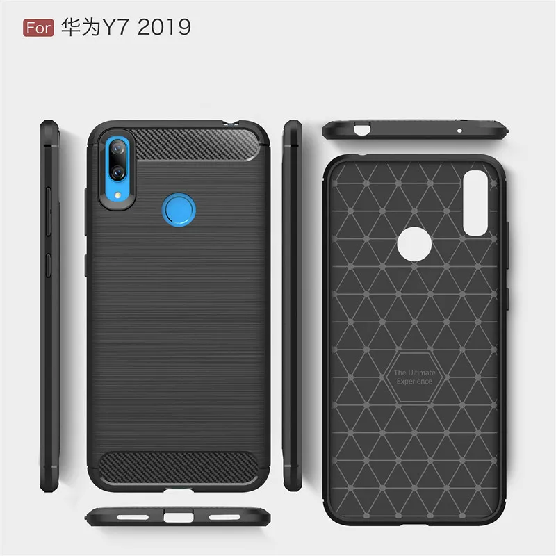 Чехол для Huawei Y7 2019 противоударный защитный резиновый мягкий силиконовый чехол
