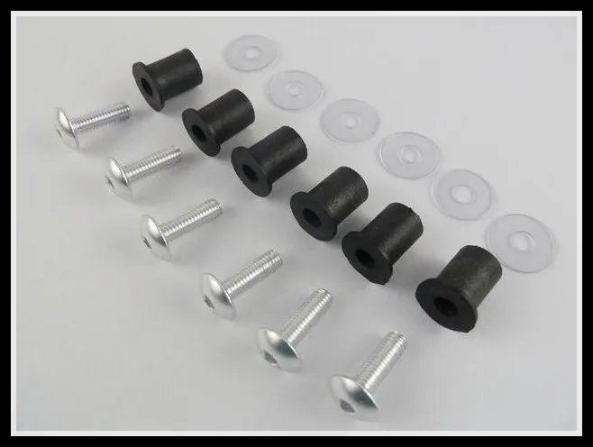 Бесплатная доставка серебряное ветровое стекло лобовое устьевые болты для Yamaha