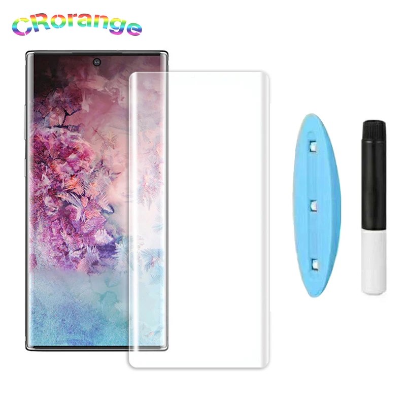 Защитное стекло для экрана HW mate 30 pro прозрачное закаленное с полным клеем Samsung Note 10
