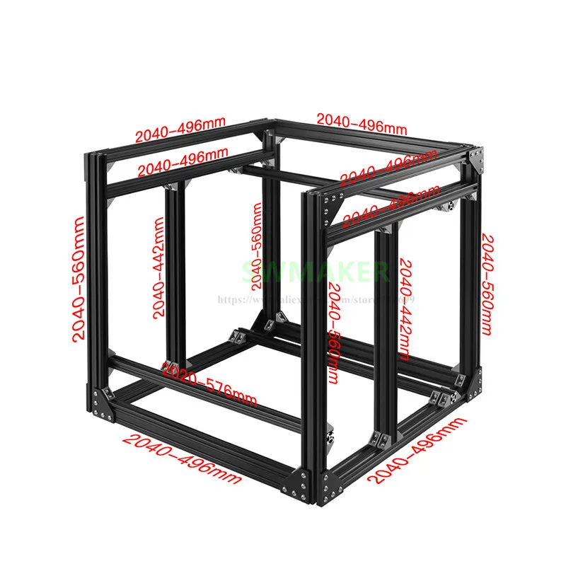 3D-принтер BLV mgn Cube алюминиевый экструзионный каркас полный комплект с гайками