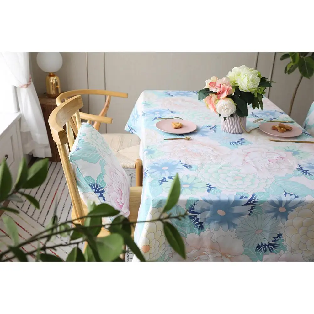 Europese Pastorale Plant Bloemen Gedrukt Tafelkleed полиэстер Stof Cover Home Textiel стол для гостиной|Скатерти| |