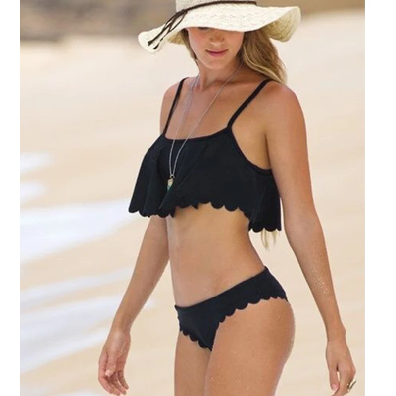 KINGTUT 2019 бразильский комплект бикини с рюшами сексуальный бандо плиссированные