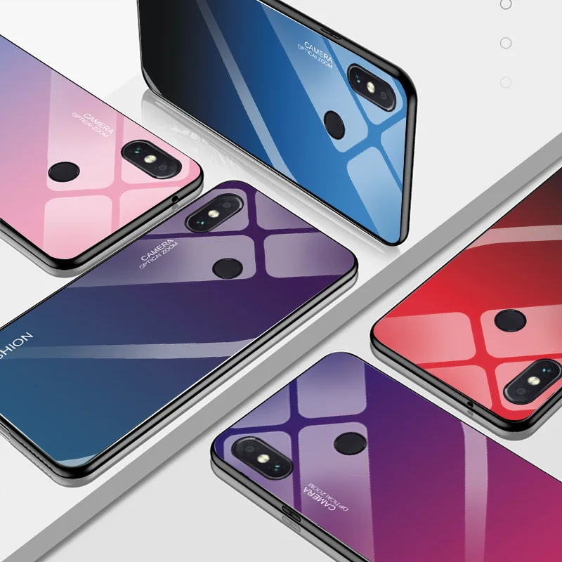 Чехол из закаленного стекла YOUVEI с градиентом для Xiaomi Mi8 Mi 8 SE чехол Lite |