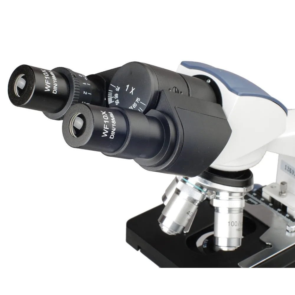 AmScope 40X-2500X LED Lab Binocular Compound Microscope with 3D-Stage | Инструменты