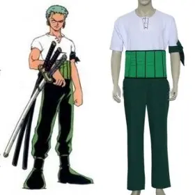 

Anime One Piece Cosplay clothing - One Piece Roronoa Zoro Men's Party Costume Halloween Costumes Freeshipping
