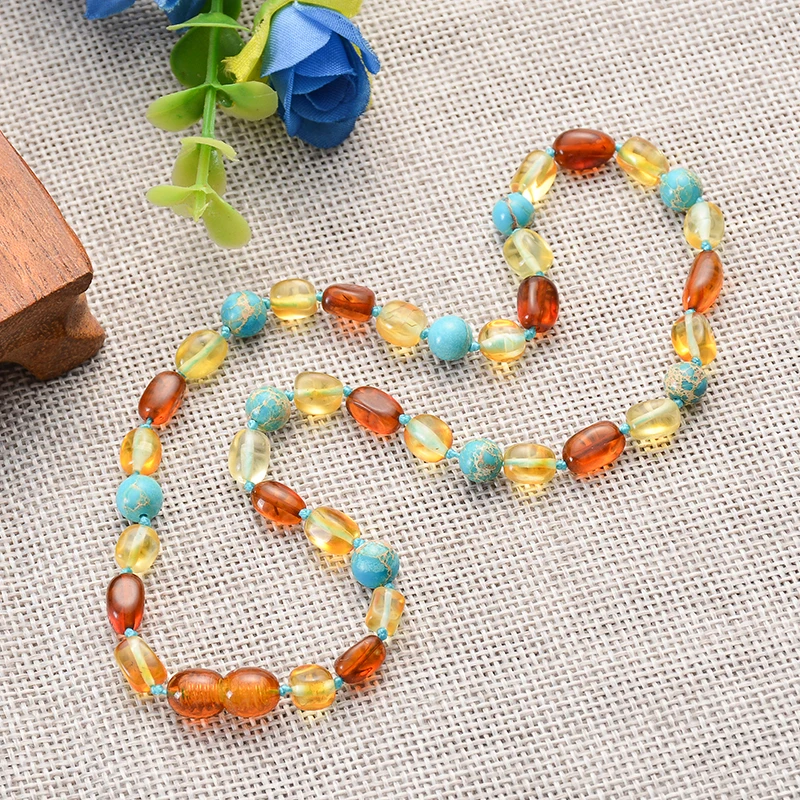 100% натуральное ожерелье-прорезыватель для детей овальное Балтийское ювелирное