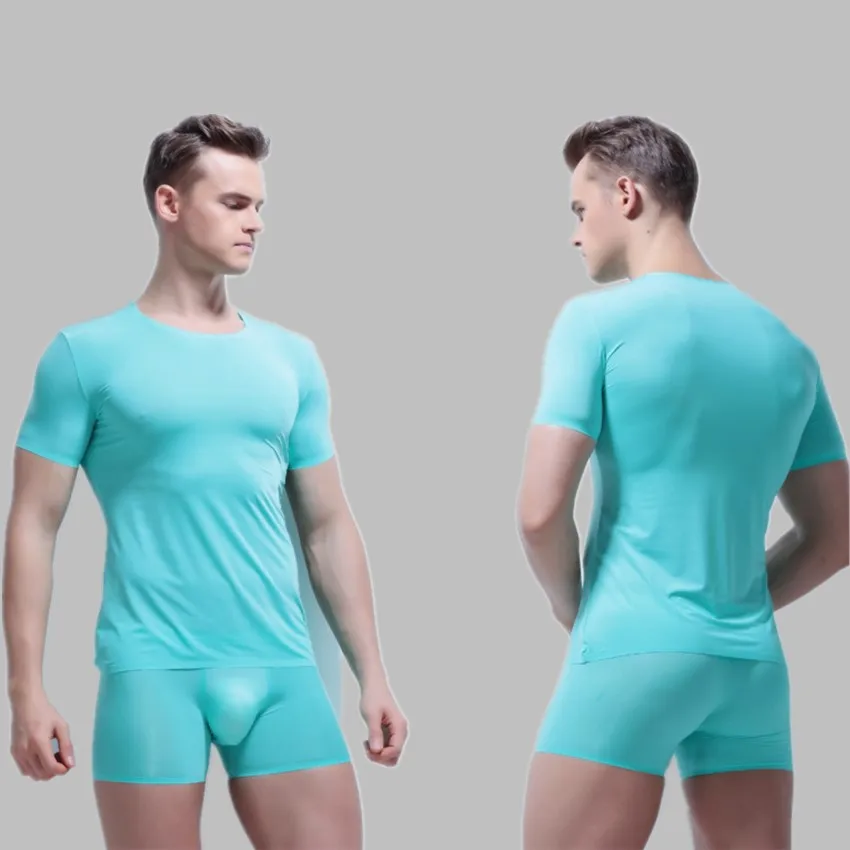 2017 бесшовное нижнее белье мужской летний тонкий жилет из ледяного шелка Мужская