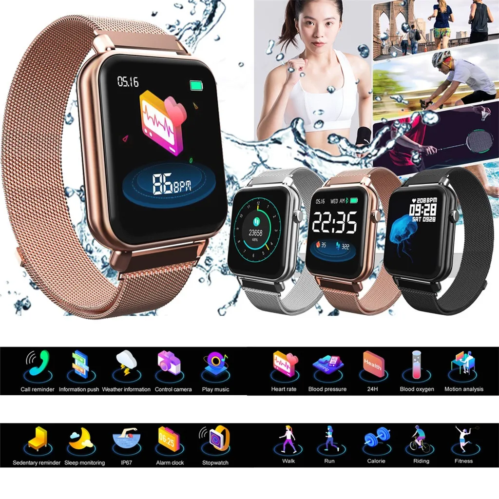 Водостойкие Смарт-часы Bluetooth с пульсометром mate men women Wearable Devices для IOS Android