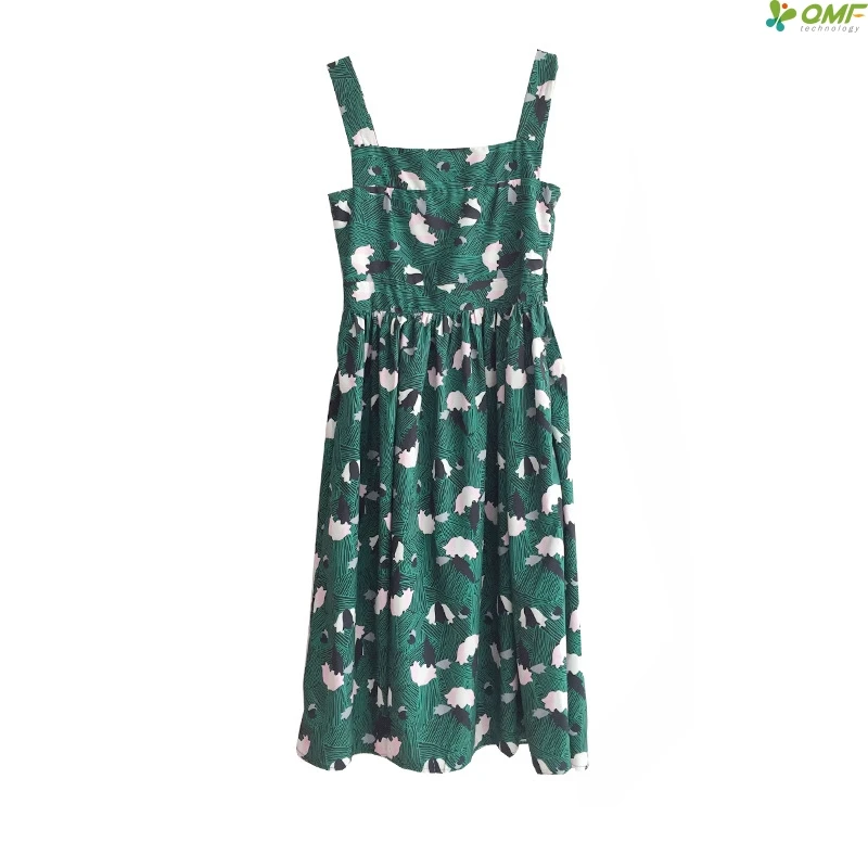 2018 Green Strap Dress Floral Women Summer Slim Hot Sundress Dresses Sleeveless Casual Vestidos Boho Style Plus Size | Женская одежда