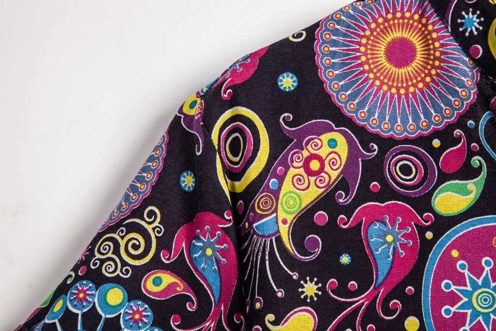 Мужская хлопковая рубашка с принтом якоря Повседневная дышащая гавайская