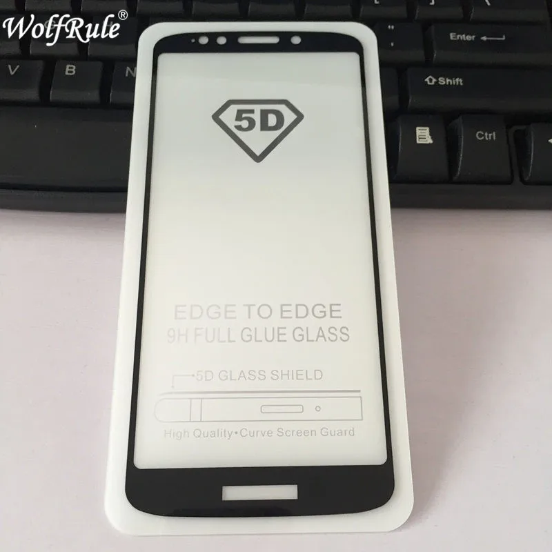 Для стекла Motorola Moto G6 Play защита экрана 5D полное клеевое Покрытие Закаленное стекло